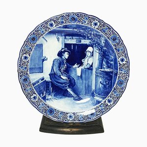 Assiette Murale Bouteille de Delft d'après Petrus Van Der Velden de Porceleyne Fles, Pays-Bas