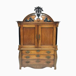 Small Dutch Oak Cabinet, 1840-1860