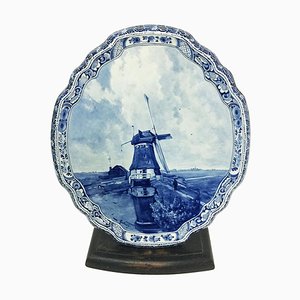 Dutch Delft Wall Plaque After a Painting by P.J.C. Gabriel from Porceleyne Fles, 1907