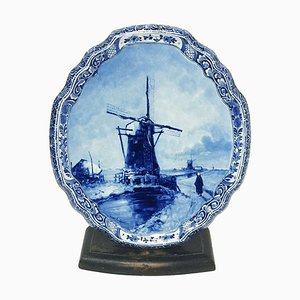 Dutch Delft Wall Plaque After a Painting by Louis Apol from Porceleyne Fles, 1898