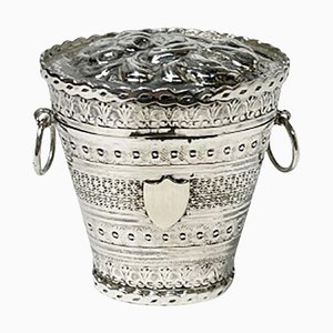 Small 19th Century Dutch Silver Lodderein or Scent Box by Reitsma Sr., Sneek