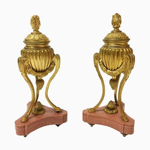 Petites Cassolettes en Bronze Doré, France, 19ème Siècle, Set de 2