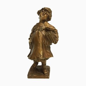 Figura francesa pequeña de bronce de Lucien Alliot