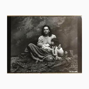 Jan Saudek, Olga, Mutter wieder, spätes 20. Jahrhundert, Original Gelatine Fotografie Druck
