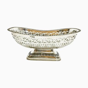 English Sterling Silver Fruit Basket from James Deakin & Sons, 1928