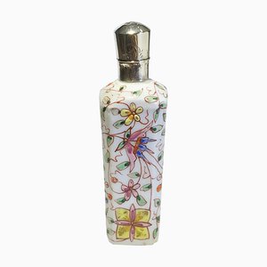 Frasco de perfume pequeño de porcelana esmaltada, siglo XIX