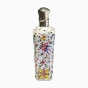 Small 19th Century Porcelain Enameled Scent Perfume Bottle