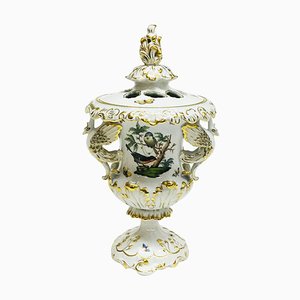 Vase à Couvercle avec Poignées Cygnes de Herend Rothschild