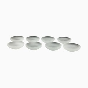 Small Frosted-Glass Bowls by A.D. Copier for Leerdam, Netherlands, 1930s, Set of 8
