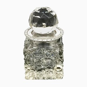 Small English Crystal & Silver Scent Bottle from Boots Pure Drug Company, 1908