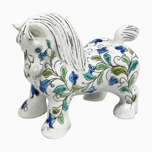 Figura de caballo Mancioli italiana de cerámica de Raymor, Florence, años 60