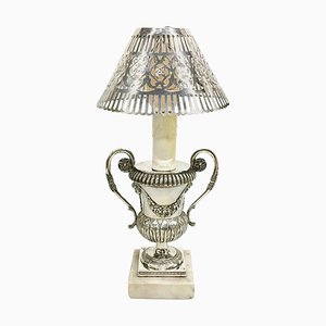 Small Early 19th Century Belgian Silver Lamp, 1814-1831