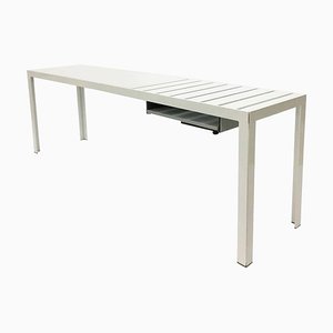 Italian White Metal Desk Table by Monica Armani
