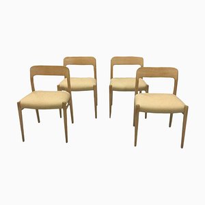 Chaises de Salle à Manger Modèle 75 par Niels Otto Moller pour JL Moller, Danemark, 1968, Set de 4