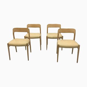 Danish Model 75 Dining Chairs by Niels Otto Moller for J.L. Moller, 1968, Set of 4