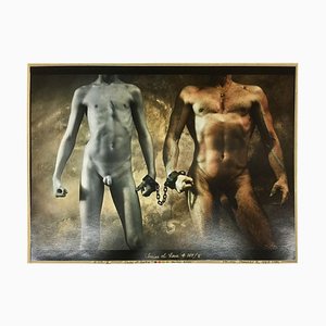 Impresión en gelatina de plata original de Jan Saudek, Chains of Love # 365/5, 1989