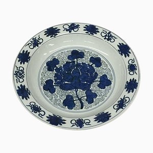 Large 16th Century Blue & White Grape Dish, Ming Dynasty, Jiajing Period