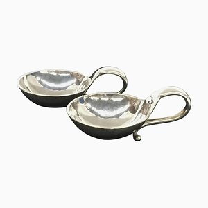 Very Small 110 Silver Salt Cellars by Georg Jensen, 1915-1930, Denmark, Set of 2