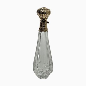 Frasco de perfume holandés de cristal y oro, siglo XIX