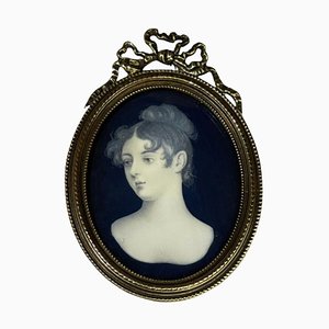 19th Century Bronze Miniature Portrait Frame