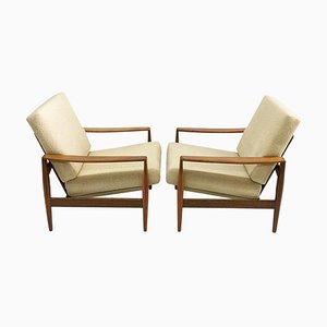 Scandinavian Teak Lounge Chairs, 1960s, Set of 2