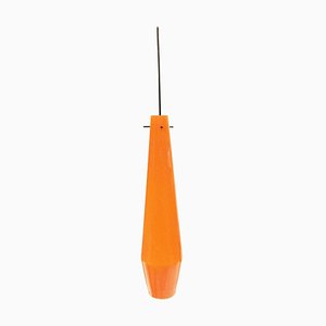 Orange Glass Pendant attributed to Gino Vistosi for Vistosi, Italy, 1950s