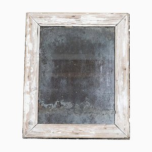 19th Century French Foxed Pine Mirror