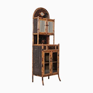 19th Century English Bamboo Glazed Cabinet