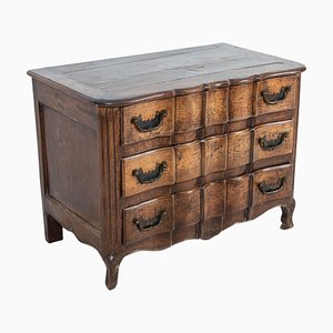 18th Century French Provincial Walnut Serpentine Chest of Drawers