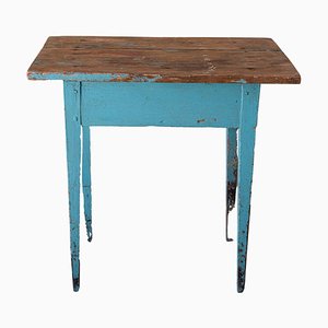 19th Century Rustic Painted Side Table