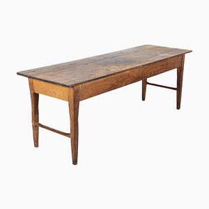 Large 19th Century English Vernacular 2 Plank Work Table