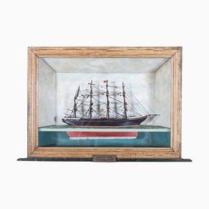 Diorama de barco inglés, siglo XIX