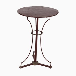 Table de Bistrot en Laiton Peint ou en Bronze et Fer