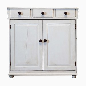 English White Painted Country Dresser Base, 19th Century