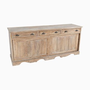Large English Bleached Pine Country House Dresser Base, 19th Century