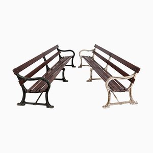 Bancs en Fonte, Angleterre, 19ème Siècle, Set de 2