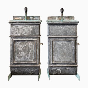 Large English London & Glasgow Air Vent Lamps, 19th Century, Set of 2