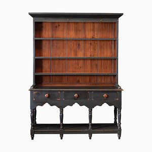 English Ebonised Potboard Pine Dresser, 19th Century