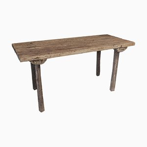 Primitive Elm and Pine Butcher's Work Table, 19th Century