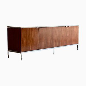 Marble & Teak Credenza by Florence Knoll, USA, 1970s