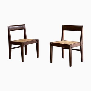 Teak Model PJ-010514 Chairs by Pierre Jeanneret, 1955, Set of 2