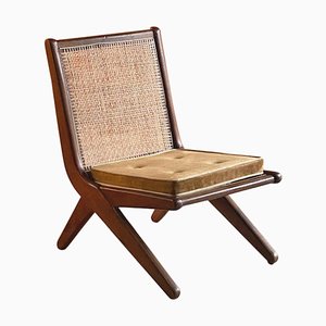 Teak Model LC-010620 Low Chair by Pierre Jeanneret, Chandigarh, 1950s
