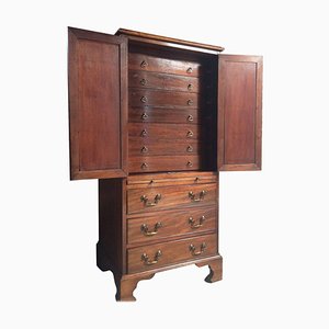 Mueble de colección victoriano antiguo de caoba, década de 1870