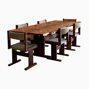 Danish Rosewood Dining Table and Six Chairs by Poul H. Poulsen for Gangso Moberner, Set of 7