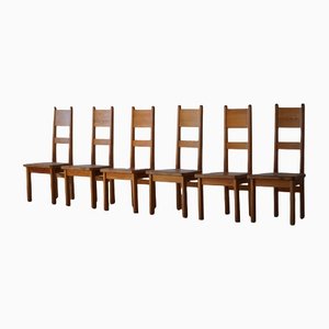 Swedish Modern Dining Chairs in Solid Pine by Roland Wilhelmsson for Karl Andersson & Söner, 1960s, Set of 6