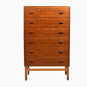 Teak Talboy Chest of Drawers by Poul M. Volther for FDB, 1950s