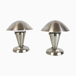 Bauhaus Chrome Table Lamps, 1930s, Set of 2