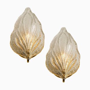 Appliques Murales en Verre de Murano par Barovier & Toso, Italie, 1960s, Set de 2
