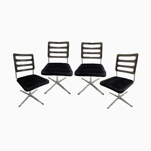 Mid-Century Swivel Dining Chairs from Chromcraft, Set of 4