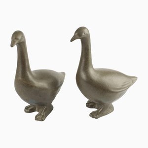 Ceramic Geese by Atte Holm, Set of 2